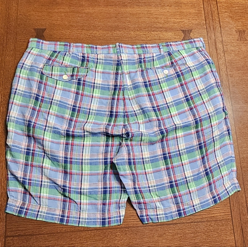 Polo Ralph Lauren 100% Linen Madras Plaid Shorts 48B - Picture 2 of 8